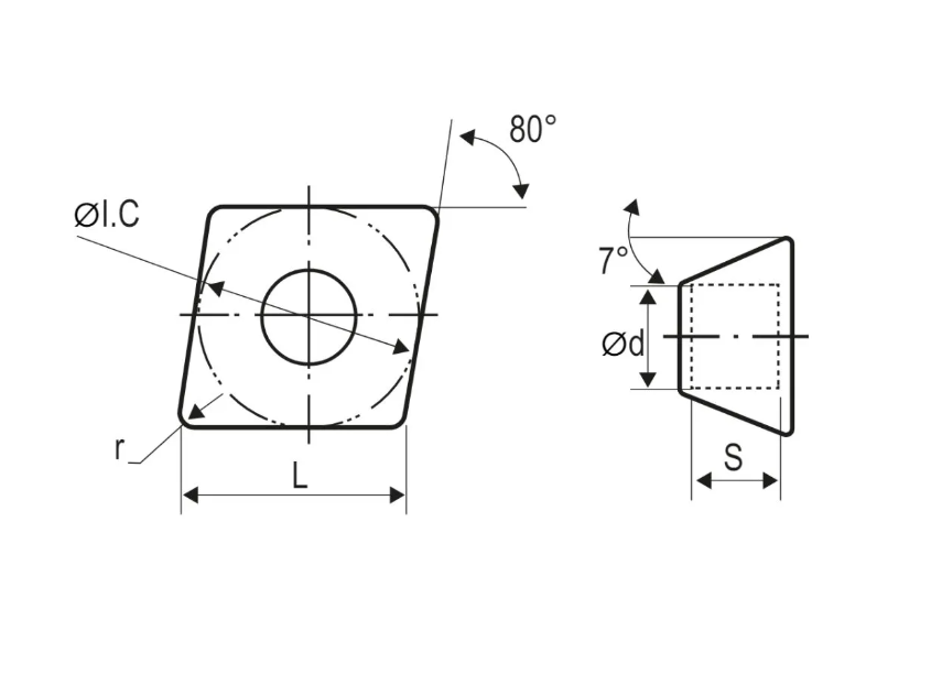Inserto Pastilha MD - CCMT 09T308 CLASSE P30 - 10 und - HT Ferramentas - Imagem 3
